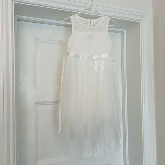 Pink & Violet | Dresses | All White Dress With A Sheer Tulle Overlay | Poshmark Pink & Violet | Dresses | All White Dress With A Sheer Tulle Overlay | Poshmark